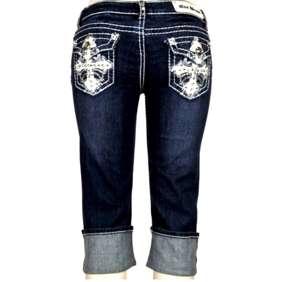 Miss Chic Crop Jeans Size 1 Skinny Leg Crop NWOT - Picture 2 of 12